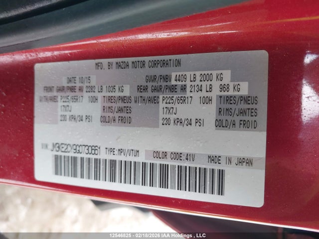 JM3KE2CY9G0730661 Mazda Cx-5 Gs