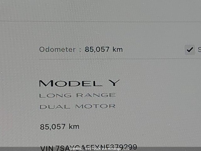 7SAYGAEEXNF379299 Tesla Model Y
