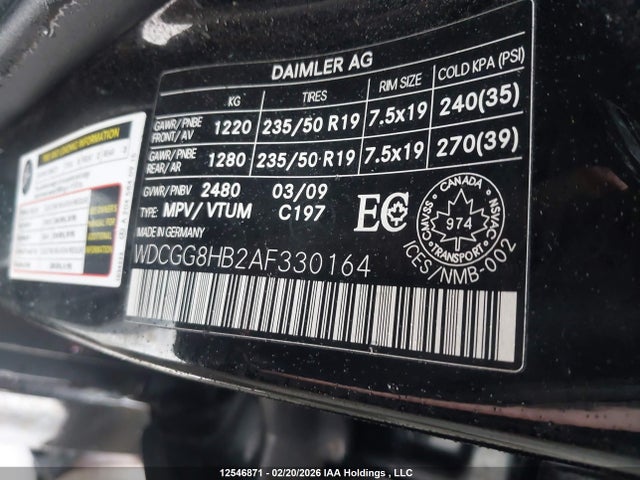 Aukcja sprzedaży 2010 Mercedes-benz Glk 350 4matic, vin: WDCGG8HB2AF330164, numer aukcji: 12546871