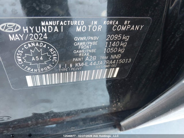 Продажа на аукционе авто 2024 Hyundai Sonata Preferred-trend, vin: KMHL44JA7RA415013, номер лота: 12546877