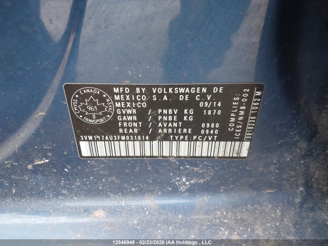 3VW117AU3FM031614 Volkswagen Golf 1.8 Tsi Comfortline/1.8 Tsi Highline/1.8 Tsi Trendline