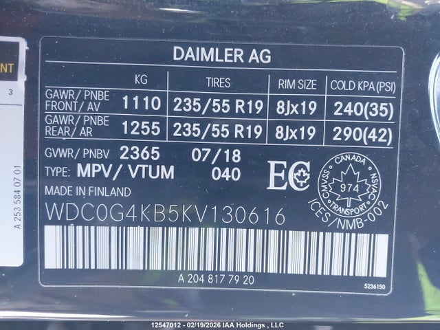 WDC0G4KB5KV130616 Mercedes-Benz Glc 300 4matic