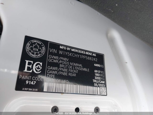 W1Y5KCHY1PP588242 Mercedes-Benz Sprinter 3500