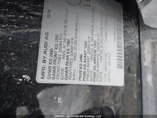 WA1AAAFY4P2035069 Audi Q5 Komfort 45