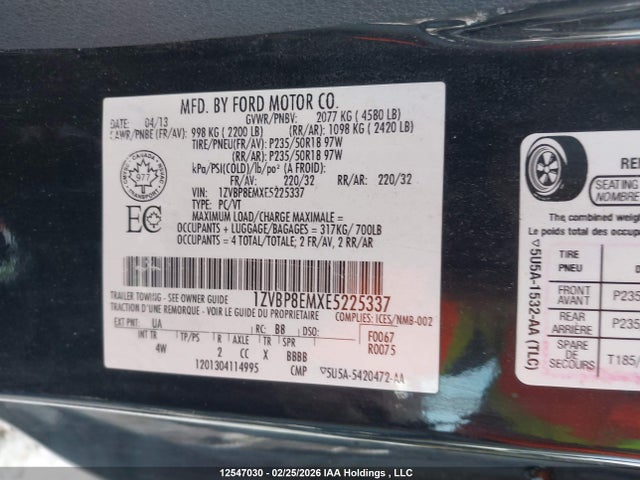 1ZVBP8EMXE5225337 Ford Mustang