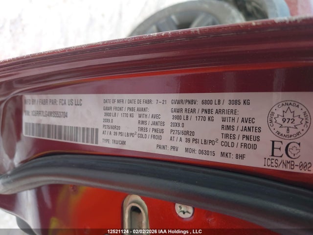 1C6RR7LG4MS553704 RAM 1500 Classic Slt
