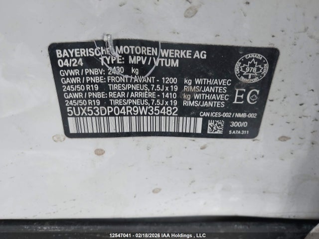 5UX53DP04R9W35482 BMW X3 Xdrive30i