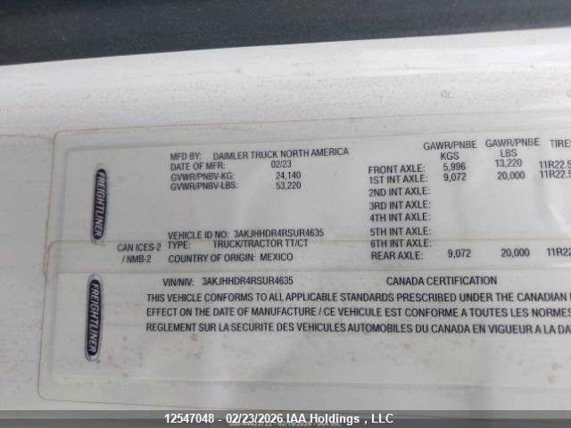 3AKJHHDR4RSUR4635 Freightliner New Cascadia 126