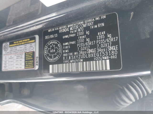 5XYZUDLBXEG153180 Hyundai Santa Fe Sport 2.4 Premium