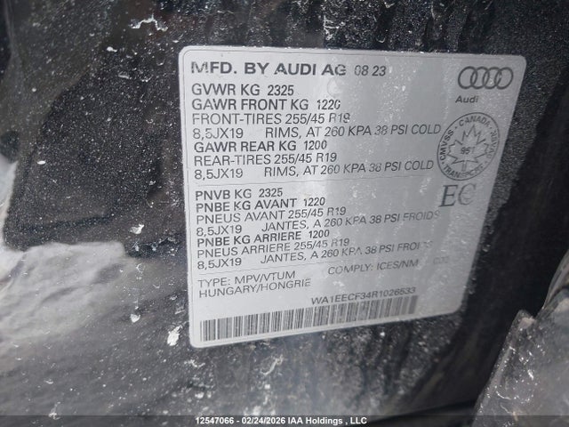 Audi Q3 45 Progressiv 2024 WA1EECF34R1026533 Image 9