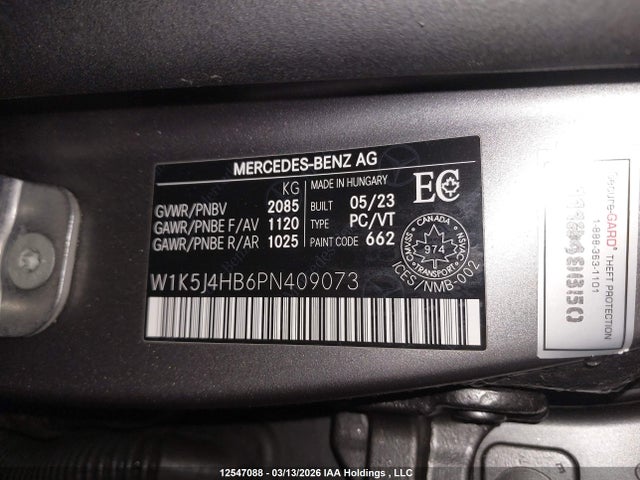W1K5J4HB6PN409073 Mercedes-Benz Cla 250 Coupe 4matic