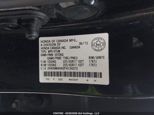 2HKRM4H42FH124373 Honda CR-V