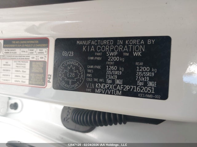 KNDPXCAF2P7162051 KIA Sportage X-line Limited W/black Interior/x-line Limited W/green Interior
