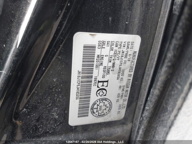 JN1BJ1CP6JW182454 Nissan QASHQAI