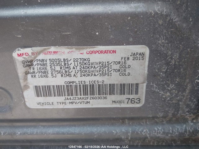 Mitsubishi Outlander Se 2015 JA4JZ3AX2FZ603036 Image 18