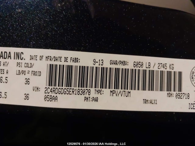 2C4RDGDG5ER183078 Dodge Grand Caravan Crew