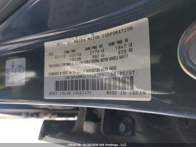JM1BPAMM4L1148383 Mazda Mazda3 Gt