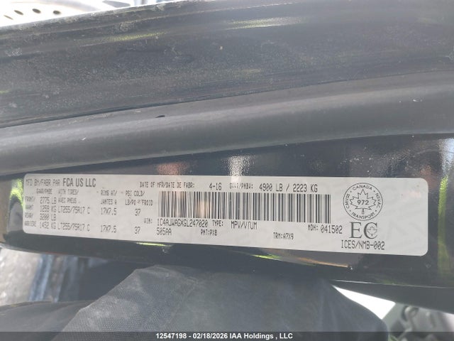1C4AJWAGXGL247020 Jeep Wrangler Sport