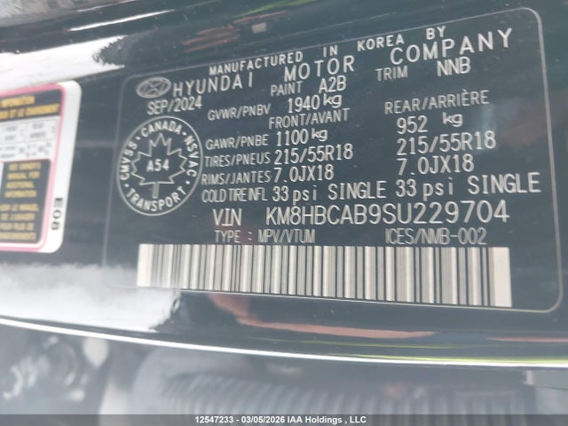 KM8HBCAB9SU229704 Hyundai Kona Sel