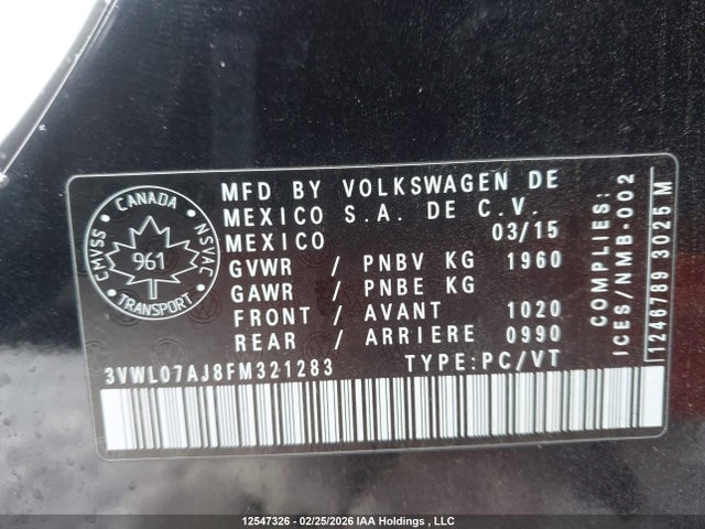 3VWL07AJ8FM321283 Volkswagen JETTA SEL