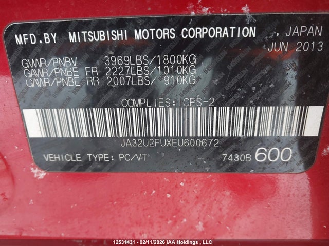 Mitsubishi Lancer Se 2014 JA32U2FUXEU600672 Image 18