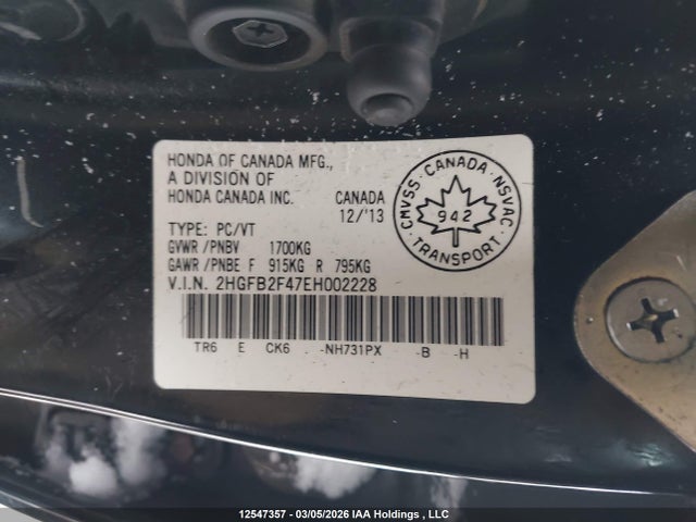 Honda Civic 2014 2HGFB2F47EH002228 Image 19