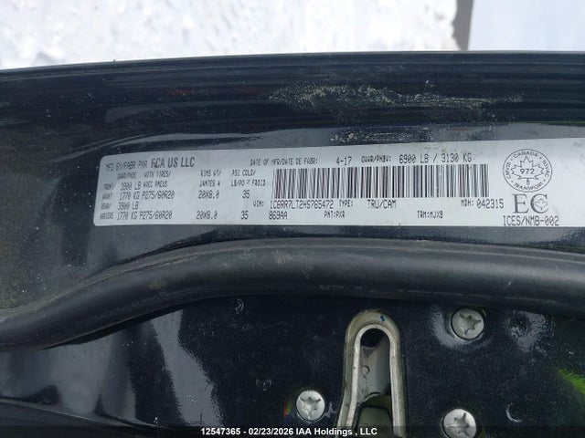 Aukcja sprzedaży 2017 Dodge Ram 1500, vin: 1C6RR7LT2HS765472, numer aukcji: 12547365