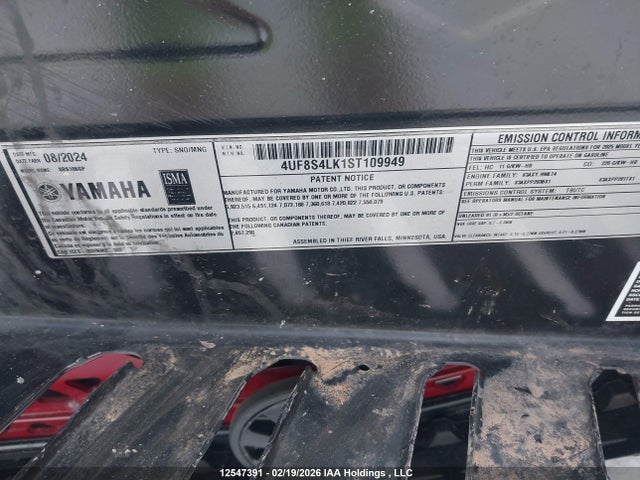 4UF8S4LK1ST109949 Yamaha Sw1nsrlppl