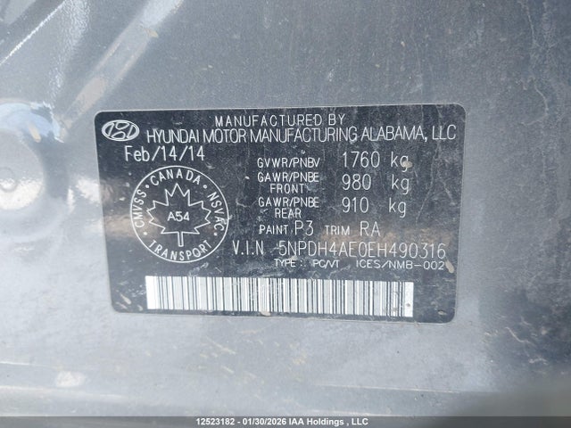 Hyundai ELANTRA GL 2014 5NPDH4AE0EH490316 Image 19