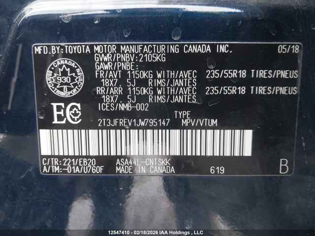 Toyota RAV4 SE 2018 2T3JFREV1JW795147 Image 19