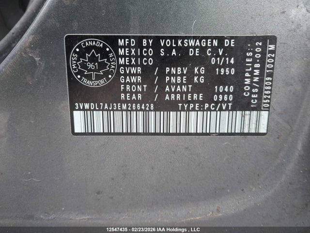 3VWDL7AJ3EM266428 Volkswagen Jetta