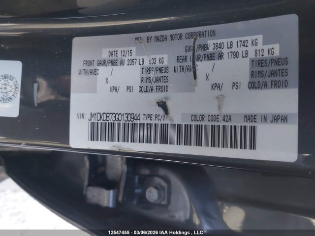 JM1DKDB73G0130944 Mazda CX-3