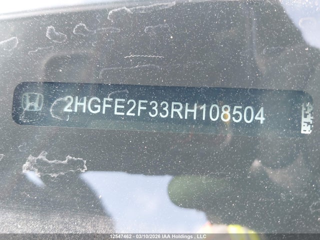 Продаж на аукціоні авто 2024 Honda Civic Sedan, vin: 2HGFE2F33RH108504, номер лоту: 12547462