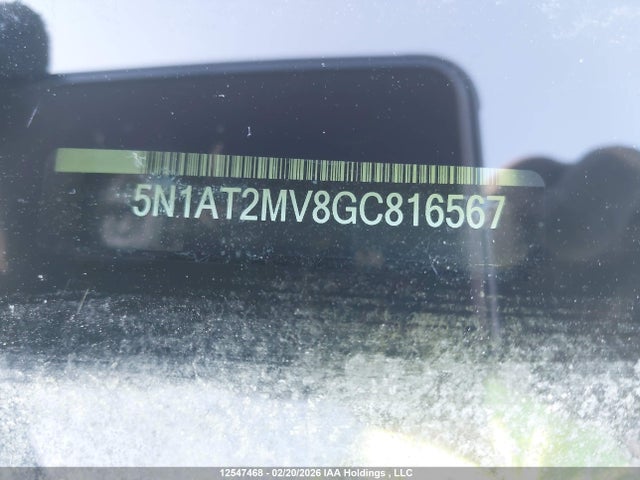 5N1AT2MV8GC816567 Nissan Rogue S/sl Premium/sv