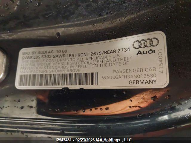 Продажа на аукционе авто 2010 Audi S5 Premium Plus, vin: WAUCGAFH3AN012530, номер лота: 12547481