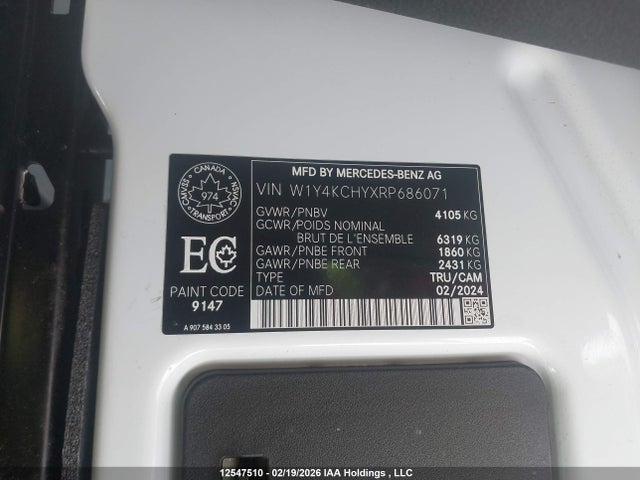 W1Y4KCHYXRP686071 Mercedes-Benz Sprinter 2500