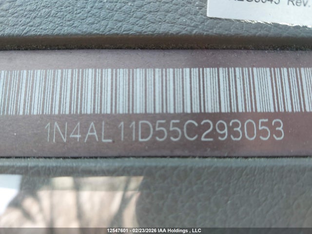 12547601 :رقم المزاد ، 1N4AL11D55C293053 vin ، 2005 Nissan Altima S/sl مزاد بيع