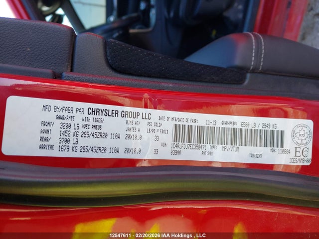 Jeep Grand Cherokee Srt 2014 1C4RJFDJ7EC358471 Image 9