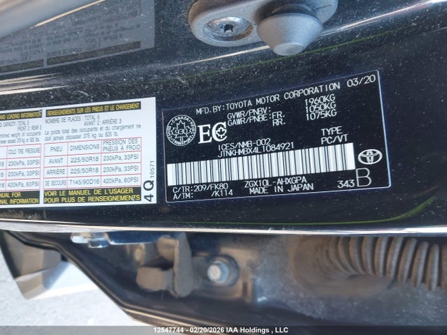 JTNKHMBX4L1084921 Toyota C-hr Xle/le/limited