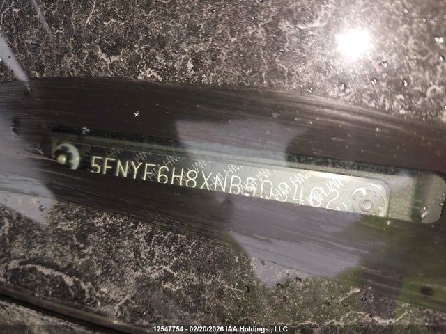 Auction sale of the 2022 Honda Pilot Trailsport, vin: 5FNYF6H8XNB503462, lot number: 12547754