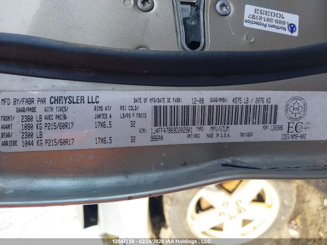Aukcja sprzedaży 2009 Jeep Compass, vin: 1J4FF47B69D202901, numer aukcji: 12547758