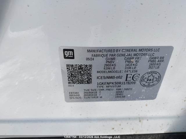 1GKENPKS0RJ178209 GMC Acadia