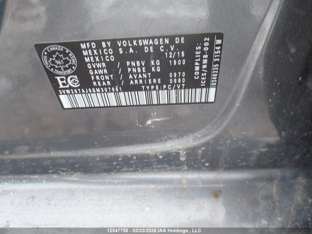 3VW267AJ6GM307961 Volkswagen JETTA S