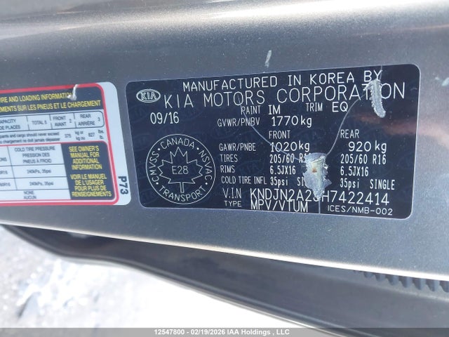 KNDJN2A23H7422414 KIA Soul