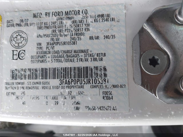 Ford Fusion Energi Se Luxury 2018 3FA6P0PU5JR105381 Image 18