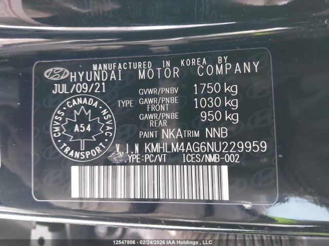 Aukcja sprzedaży 2022 Hyundai Elantra, vin: KMHLM4AG6NU229959, numer aukcji: 12547806