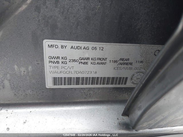 Aukcja sprzedaży 2013 Audi S4 3.0t Premium, vin: WAUFGCFL7DA072318, numer aukcji: 12547849