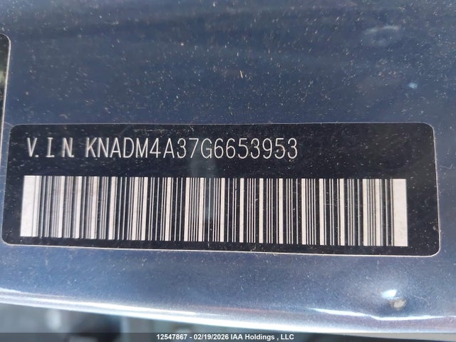 12547867 :رقم المزاد ، KNADM4A37G6653953 vin ، 2016 Kia Rio Ex/ex+ W/sunroof/lx/lx+/lx+ Eco/sx مزاد بيع