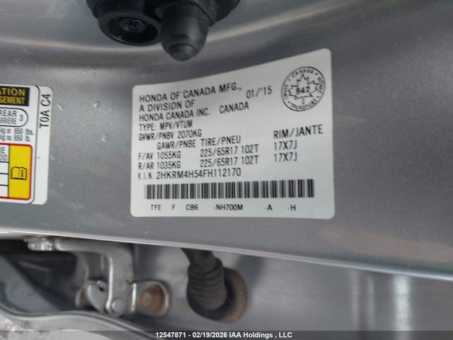 Honda CR-V EX 2015 2HKRM4H54FH112170 Image 9