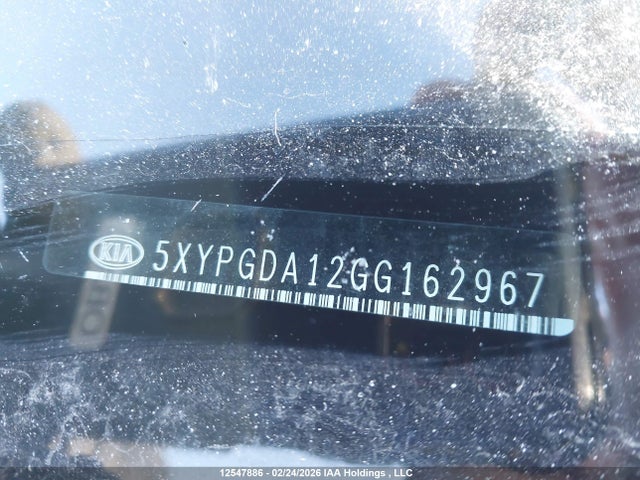 5XYPGDA12GG162967 KIA Sorento 2.0l Ex/2.0l Lx+